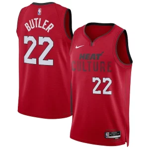 Robusto Trendy Delizioso Jimmy Butler Miami Heat Nike Unisex 2024/25 Swingman Player Jersey City Edition Red per i devoti sostenitori