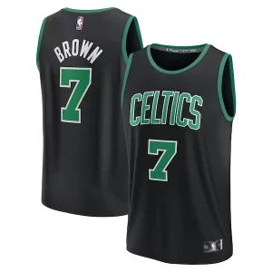 Attraente Trendy Jaylen Brown Boston Celtics Youth Fast Break Replica Player Jersey Statement Edition Black per i devoti sostenitori