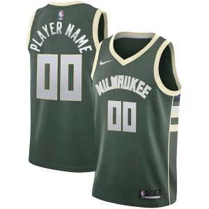 Prestigioso Duraturo Classico Milwaukee Bucks Nike Swingman Custom Jersey Green Icon Edition per i devoti sostenitori