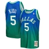 Ottimo Comodo Jason Kidd Dallas Mavericks 1994/95 Hardwood Classics Fadeaway Swingman Player Jersey Green/Navy per i devoti sostenitori