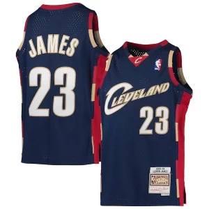 Raffinato Duraturo Splendido LeBron James Cleveland Cavaliers Youth 2008 09 Hardwood Classics Swingman Jersey Navy per i devoti sostenitori