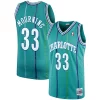 Raffinato Alonzo Mourning Charlotte Hornets 1992/93 Hardwood Classics Swingman Jersey Teal per i devoti sostenitori