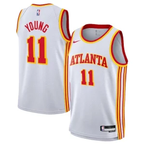 Cool Fantastico Trae Young Atlanta Hawks Nike Youth Swingman Jersey Association Edition White per i devoti sostenitori