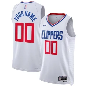 Robusto Comodo LA Clippers Nike Unisex Swingman Custom Jersey White Association Edition per i devoti sostenitori
