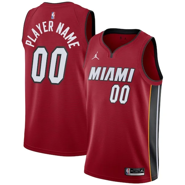 Stupendo Attraente Miami Heat Jordan Brand Swingman Custom Jersey Statement Edition Red per i devoti sostenitori