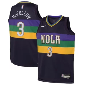 Bellissimo CJ McCollum New Orleans Pelicans Nike Youth Swingman Jersey City Edition Purple per i devoti sostenitori