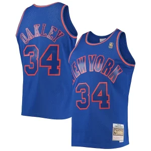 Moderno Cool Delizioso Charles Oakley New York Knicks 1996/97 Hardwood Classics Swingman Jersey Blue per i devoti sostenitori