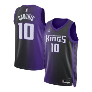 Trendy Pratico Robusto Domantas Sabonis Sacramento Kings Jordan Brand Unisex Swingman Jersey Statement Edition Purple per i devoti sostenitori