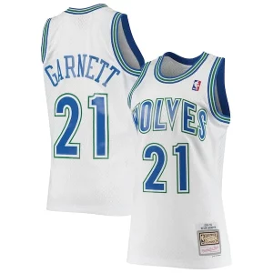 Fascinante Kevin Garnett Minnesota Timberwolves 1995/96 Hardwood Classics Swingman Jersey White per i devoti sostenitori