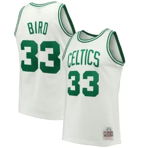 Fascinante Raffinato Larry Bird Boston Celtics Hardwood Classics 1985/86 Swingman Jersey White/Kelly Green per i devoti sostenitori