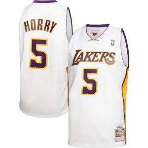 Fascinante Prestigioso Robert Horry Los Angeles Lakers 2001/02 Hardwood Classics Swingman Jersey White per i devoti sostenitori