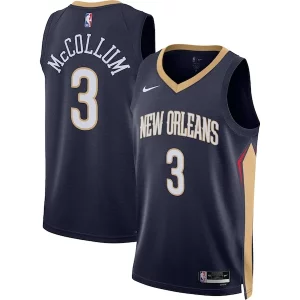 Ottimo C.J. McCollum New Orleans Pelicans Nike Unisex Swingman Jersey Icon Edition Navy per i devoti sostenitori