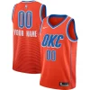 Magnifico Oklahoma City Thunder Jordan Brand Swingman Custom Jersey Statement Edition Orange per i devoti sostenitori
