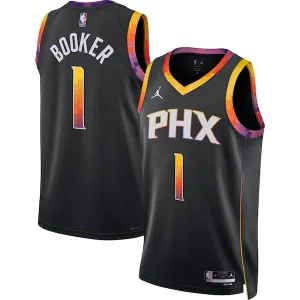 Trendy Duraturo Devin Booker Phoenix Suns Jordan Brand Unisex Swingman Jersey Statement Edition Black per i devoti sostenitori