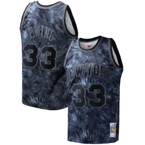 Ottimo Elegante Patrick Ewing New York Knicks Hardwood Classics 1991/92 Tie Dye Swingman Jersey Black per i devoti sostenitori