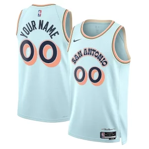 Raffinato Bellissimo San Antonio Spurs Nike Unisex 2024/25 Custom Swingman Jersey City Edition Light Blue per i devoti sostenitori