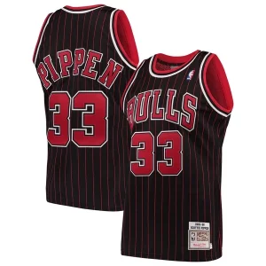 Classico Duraturo Scottie Pippen Chicago Bulls 1995/96 Hardwood Classics Authentic Jersey Black per i devoti sostenitori