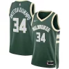 Delizioso Bellissimo Gorgeous Giannis Antetokounmpo Milwaukee Bucks Nike Unisex Swingman Jersey Icon Edition Hunter Green/White per i devoti sostenitori