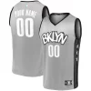 Resistente Gorgeous Versatile Brooklyn Nets Youth Custom Fast Break Replica Jersey Gray Statement Edition per i devoti sostenitori
