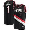 Cool Anfernee Simons Portland Trail Blazers Youth Fast Break Player Jersey Icon Edition Black per i devoti sostenitori