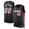 Comodo Meraviglioso Pratico Miami Heat Nike Unisex Swingman Custom Jersey Black Icon Edition per i devoti sostenitori