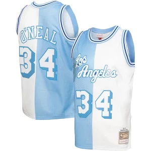 Accattivante Splendido Shaquille O'Neal Los Angeles Lakers Big & Tall Hardwood Classics 1996/97 Split Swingman Jersey Powder Blue/White per i devoti sostenitori