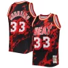 Delizioso Pratico Stupendo Alonzo Mourning Miami Heat 1996/97 Hardwood Classics Marble Swingman Jersey Black per i devoti sostenitori
