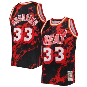 Delizioso Pratico Stupendo Alonzo Mourning Miami Heat 1996/97 Hardwood Classics Marble Swingman Jersey Black per i devoti sostenitori