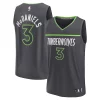 Sofisticato Jaden McDaniels Minnesota Timberwolves Youth Fast Break Replica Player Jersey Statement Edition Black per i devoti sostenitori