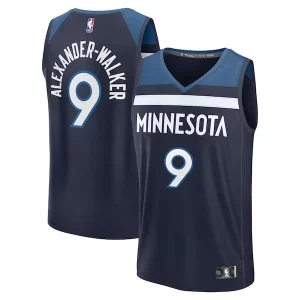Duraturo Nickeil Alexander Walker Minnesota Timberwolves Fast Break Replica Player Jersey Icon Edition Navy per i devoti sostenitori