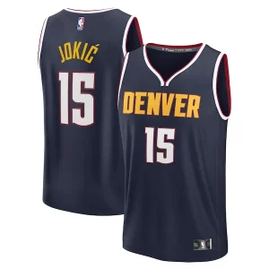 Ottimo Trendy Nikola Jokic Denver Nuggets Fast Break Replica Player Jersey Icon Edition Navy per i devoti sostenitori