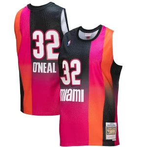 Raffinato Cool Ottimo Shaquille O'Neal Miami Heat 2005/06 Hardwood Classics Fadeaway Swingman Player Jersey Pink/Black per i devoti sostenitori