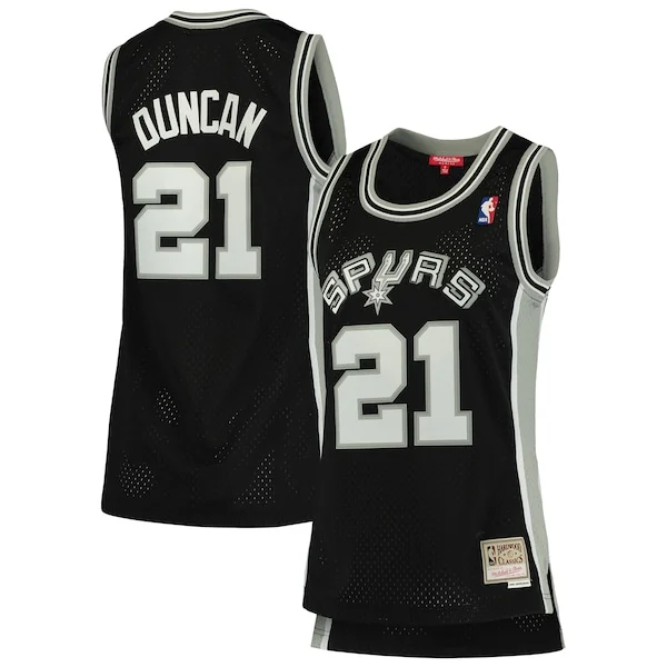 Delizioso Accattivante Carino Tim Duncan San Antonio Spurs Women's 1998/99 Hardwood Classics Swingman Jersey Black per i devoti sostenitori