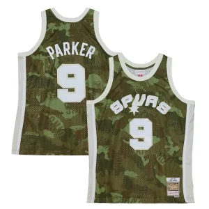 Carino Delizioso Stupendo Tony Parker San Antonio Spurs Hardwood Classics 2000/01 Ghost Green Swingman Jersey Camo per i devoti sostenitori