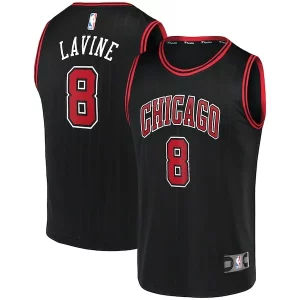 Gorgeous Zach LaVine Chicago Bulls Fast Break Team Replica Jersey Black Statement Edition per i devoti sostenitori