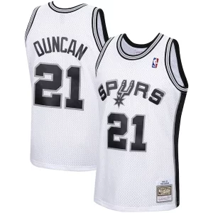 Elegante Stupendo Raffinato Tim Duncan San Antonio Spurs 1998/99 Hardwood Classics Swingman Jersey White per i devoti sostenitori