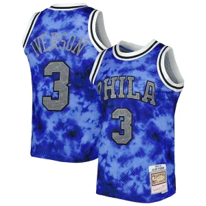 Pratico Allen Iverson Philadelphia 76ers 1996/97 Galaxy Swingman Jersey Royal per i devoti sostenitori
