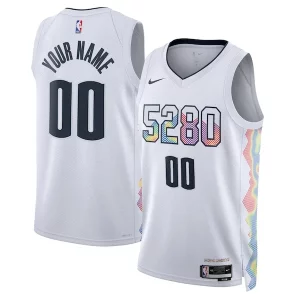 Sofisticato Meraviglioso Eccezionale Denver Nuggets Nike Unisex 2024/25 Custom Swingman Jersey City Edition White per i devoti sostenitori