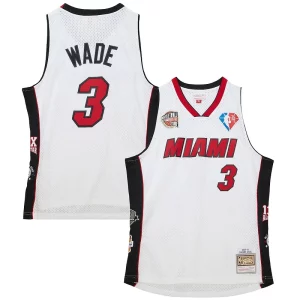 Trendy Elegante Dwyane Wade Miami Heat Unisex Hall of Fame Class of 2023 Throwback Swingman Jersey White per i devoti sostenitori