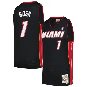 Splendido Chris Bosh Miami Heat 2012/13 Hardwood Classics Swingman Jersey Black per i devoti sostenitori