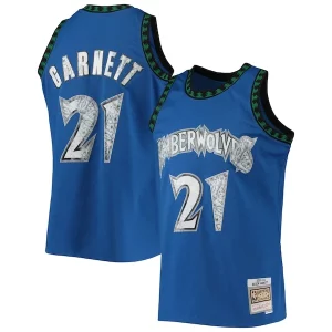 Elegante Kevin Garnett Minnesota Timberwolves 2003/04 Hardwood Classics NBA 75th Anniversary Diamond Swingman Jersey Blue per i devoti sostenitori