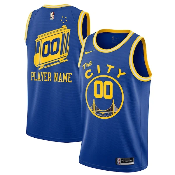 Carino Fantastico Splendido Golden State Warriors Nike 2020/21 Hardwood Classics Swingman Custom Jersey Blue per i devoti sostenitori