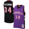 Comodo Hakeem Olajuwon Toronto Raptors 2001/02 Hardwood Classics Swingman Jersey Purple per i devoti sostenitori
