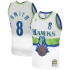 Moderno Elegante Steve Smith Atlanta Hawks 1996 97 Hardwood Classics Reload 3.0 Swingman Jersey White per i devoti sostenitori