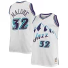 Eccezionale Comodo Karl Malone Utah Jazz 1996/97 Big & Tall Hardwood Classics Swingman Jersey White/Purple per i devoti sostenitori