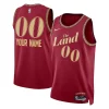 Splendido Cleveland Cavaliers Nike Unisex 2023/24 Custom Swingman Jersey Wine City Edition per i devoti sostenitori