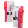 Duraturo Chris Bosh Miami Heat 2001/02 Hardwood Classics Swingman Jersey White per i devoti sostenitori