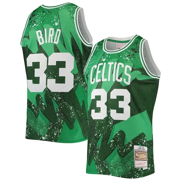 Elegante Sofisticato Incantevole Larry Bird Boston Celtics Hardwood Classics 1985/86 Hyper Hoops Swingman Jersey Kelly Green per i devoti sostenitori