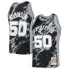 Carino Trendy David Robinson San Antonio Spurs 1998/99 Hardwood Classics Marble Swingman Jersey Black per i devoti sostenitori