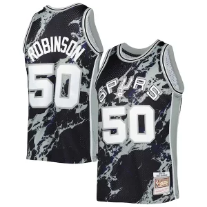 Carino Trendy David Robinson San Antonio Spurs 1998/99 Hardwood Classics Marble Swingman Jersey Black per i devoti sostenitori